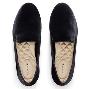 BIRDIES Black Velvet Starling Flats